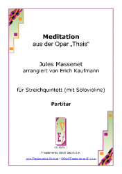 Meditation aus der Oper "Thais" (Streichquintett)