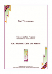 Drei Triosonaten für 2 Violinen, Cello und Klavier