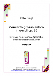 Concerto grosso antico g-moll op. 86