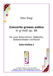 Concerto grosso antico g-moll op. 86
